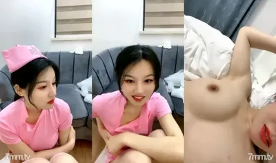 Nurse In White Net Stockings Newcomer With Red Lips Beauty With Thin Waist And Big Boobs Kneading Boobs Wet Body Seduction Breaking Off Pussy